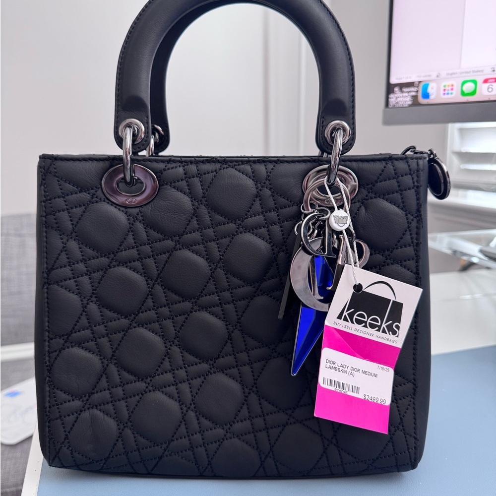 Lady Dior Medium Lambskin Bag
